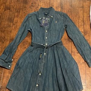 Kids Ralph Lauren denim dress never worn with tags